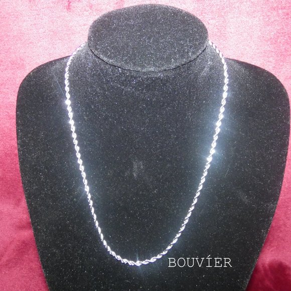 Bouvier Jewelry Other - 18K Solid White Gold 4mm  Rope Chain